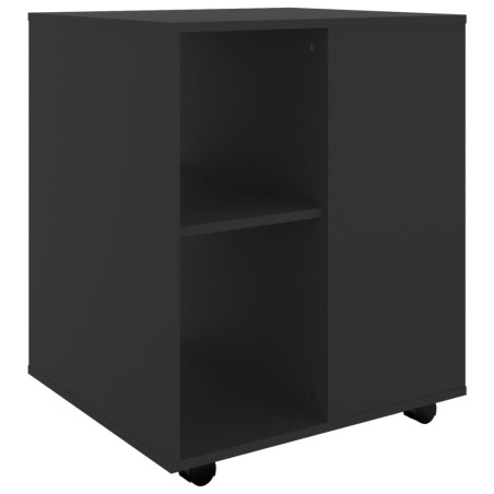vidaXL Armario con ruedas madera contrachapada negro 60x53x72 cm