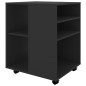 vidaXL Armario con ruedas madera contrachapada negro 60x53x72 cm vidaXL Armario con ruedas madera contrachapada negro 60x53x72 cm