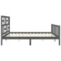 vidaXL Estructura de cama con cabecero madera maciza gris 200x200 cm vidaXL Estructura de cama con cabecero madera maciza gris 200x200 cm