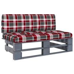 vidaXL Otomana de jardín de palets madera de pino impregnada gris