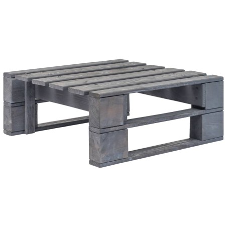 vidaXL Otomana de jardín de palets madera de pino impregnada gris
