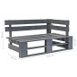 vidaXL Sofá de jardín esquina de palets madera de pino impregnada gris vidaXL Sofá de jardín esquina de palets madera de pino impregnada gris