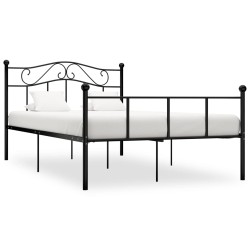 vidaXL Estructura de cama de metal negro 160x200 cm