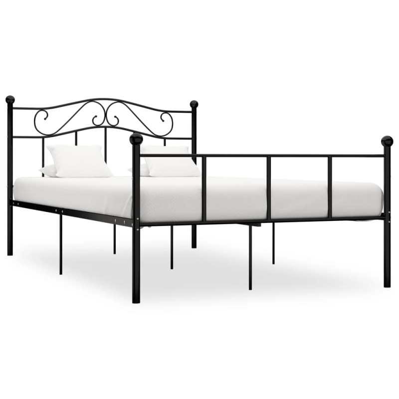 vidaXL Estructura de cama de metal negro 160x200 cm vidaXL Estructura de cama de metal negro 160x200 cm