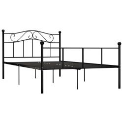 vidaXL Estructura de cama de metal negro 160x200 cm