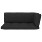 vidaXL Muebles de palets 4 pzas y cojines madera pino impregnada gris vidaXL Muebles de palets 4 pzas y cojines madera pino impregnada gris
