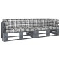 vidaXL Sofá de palets 2 plazas cojines gris madera de pino impregnada vidaXL Sofá de palets 2 plazas cojines gris madera de pino impregnada