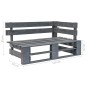 vidaXL Sofá de palets 2 plazas cojines gris madera de pino impregnada vidaXL Sofá de palets 2 plazas cojines gris madera de pino impregnada
