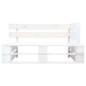 vidaXL Sofá de palets 2 plazas cojines madera pino impregnada blanco vidaXL Sofá de palets 2 plazas cojines madera pino impregnada blanco