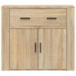 vidaXL Aparador madera contrachapada color roble Sonoma 80x33x70 cm vidaXL Aparador madera contrachapada color roble Sonoma 80x33x70 cm