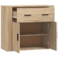 vidaXL Aparador madera contrachapada color roble Sonoma 80x33x70 cm vidaXL Aparador madera contrachapada color roble Sonoma 80x33x70 cm