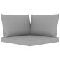 vidaXL Set de muebles de jardín 6 pzs madera impregnada cojines grises vidaXL Set de muebles de jardín 6 pzs madera impregnada cojines grises