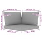 vidaXL Set de muebles de jardín 6 pzs madera impregnada cojines grises vidaXL Set de muebles de jardín 6 pzs madera impregnada cojines grises