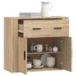 vidaXL Aparador madera contrachapada color roble Sonoma 80x33x70 cm vidaXL Aparador madera contrachapada color roble Sonoma 80x33x70 cm