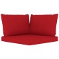 vidaXL Set de muebles de jardín 6 pzs madera impregnada cojines rojos vidaXL Set de muebles de jardín 6 pzs madera impregnada cojines rojos
