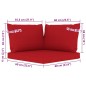 vidaXL Set de muebles de jardín 6 pzs madera impregnada cojines rojos vidaXL Set de muebles de jardín 6 pzs madera impregnada cojines rojos