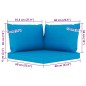 vidaXL Set de muebles de jardín 6 pzs madera impregnada cojines azul vidaXL Set de muebles de jardín 6 pzs madera impregnada cojines azul