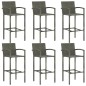 vidaXL Conjunto de bar para jardín 7 piezas gris vidaXL Conjunto de bar para jardín 7 piezas gris