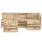 vidaXL Set de muebles de jardín 5 pzas madera de pino impregnada verde vidaXL Set de muebles de jardín 5 pzas madera de pino impregnada verde