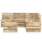 vidaXL Set de muebles de jardín 6 pzas madera de pino impregnada verde vidaXL Set de muebles de jardín 6 pzas madera de pino impregnada verde