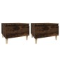 vidaXL Mesas auxiliares 2 uds contrachapada roble ahumado 50x46x35 cm vidaXL Mesas auxiliares 2 uds contrachapada roble ahumado 50x46x35 cm
