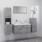 vidaXL Juego de muebles de baño madera de ingeniería gris hormigón vidaXL Juego de muebles de baño madera de ingeniería gris hormigón