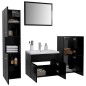 vidaXL Juego de muebles de baño madera de ingeniería negro vidaXL Juego de muebles de baño madera de ingeniería negro