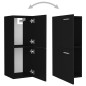 vidaXL Juego de muebles de baño madera de ingeniería negro vidaXL Juego de muebles de baño madera de ingeniería negro