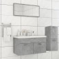 vidaXL Juego de muebles de baño madera de ingeniería gris hormigón