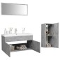 vidaXL Juego de muebles de baño madera de ingeniería gris hormigón
