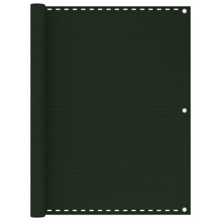 vidaXL Toldo para balcón HDPE verde oscuro 120x300 cm