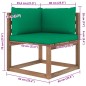 vidaXL Muebles de jardín de palets 6 pzs con cojines madera impregnada vidaXL Muebles de jardín de palets 6 pzs con cojines madera impregnada