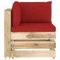 vidaXL Muebles de jardín 3 piezas con cojines madera impregnada verde vidaXL Muebles de jardín 3 piezas con cojines madera impregnada verde