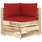 vidaXL Muebles de jardín 6 piezas con cojines madera impregnada verde vidaXL Muebles de jardín 6 piezas con cojines madera impregnada verde