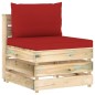 vidaXL Muebles de jardín 6 piezas con cojines madera impregnada verde vidaXL Muebles de jardín 6 piezas con cojines madera impregnada verde