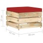 vidaXL Muebles de jardín 6 piezas con cojines madera impregnada verde vidaXL Muebles de jardín 6 piezas con cojines madera impregnada verde