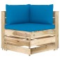 vidaXL Muebles de jardín 5 piezas con cojines madera impregnada verde vidaXL Muebles de jardín 5 piezas con cojines madera impregnada verde