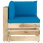 vidaXL Muebles de jardín 5 piezas con cojines madera impregnada verde vidaXL Muebles de jardín 5 piezas con cojines madera impregnada verde