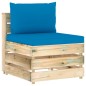 vidaXL Muebles de jardín 5 piezas con cojines madera impregnada verde vidaXL Muebles de jardín 5 piezas con cojines madera impregnada verde