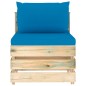 vidaXL Muebles de jardín 5 piezas con cojines madera impregnada verde vidaXL Muebles de jardín 5 piezas con cojines madera impregnada verde