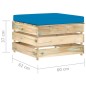 vidaXL Muebles de jardín 5 piezas con cojines madera impregnada verde vidaXL Muebles de jardín 5 piezas con cojines madera impregnada verde