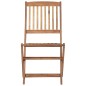 vidaXL Sillas de jardín plegables 8 uds y cojines madera maciza acacia