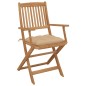 vidaXL Sillas de jardín plegables 6 uds y cojines madera maciza acacia vidaXL Sillas de jardín plegables 6 uds y cojines madera maciza acacia