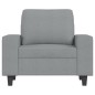 vidaXL Sillón con taburete tela gris claro 60 cm vidaXL Sillón con taburete tela gris claro 60 cm