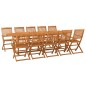 vidaXL Set de comedor de jardín 11 piezas madera maciza de acacia vidaXL Set de comedor de jardín 11 piezas madera maciza de acacia