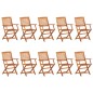 vidaXL Set de comedor de jardín 11 piezas madera maciza de acacia vidaXL Set de comedor de jardín 11 piezas madera maciza de acacia