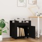 vidaXL Carrito de escritorio madera contrachapada negro 60x45x60 cm vidaXL Carrito de escritorio madera contrachapada negro 60x45x60 cm