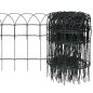 vidaXL Cerca para césped de hierro recubierto en polvo 10x0,4 m vidaXL Cerca para césped de hierro recubierto en polvo 10x0,4 m