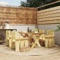 vidaXL Juego de comedor de jardín 5 piezas madera de pino impregnada