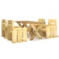 vidaXL Juego de comedor de jardín 5 piezas madera de pino impregnada